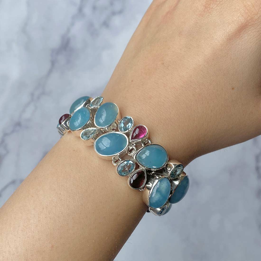 Aquamarine Bracelet-(AQM-B-1.)